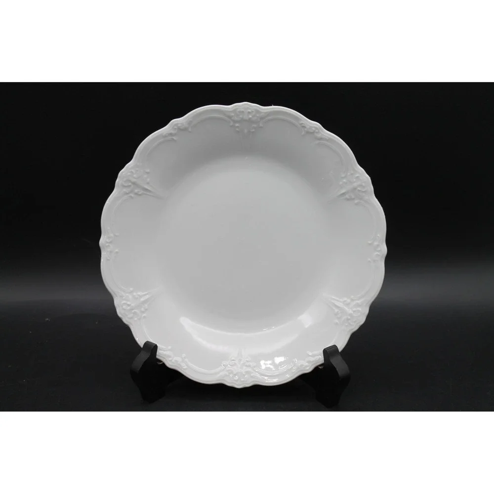 Vintage ALT Tirschenreuth Baronesse Germany White Porcelain Plates 8.25